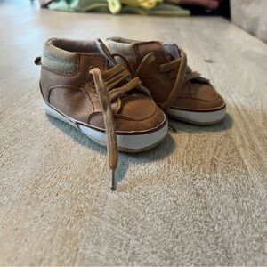 Kids Brown High-Top Sneaker Boots - Casual Lace-Up